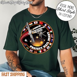 Maglietta Project Hail Mary Mission Patch Ringer, regalo per fan del film di fantascienza Ryland Grace, maglietta spaziale Andy Weir