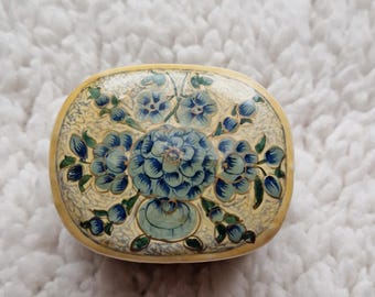 Petite boîte vintage laquée pour bijoux et bibelots livraison gratuite