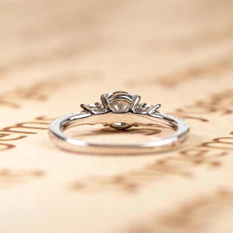 Salt and Pepper Diamond Engagement Ring Vintage Eternity Etsy