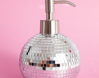 Disco soap pump, Funky Foam Pump, Disco Ball, Bathroom, Disco Ball Soap Dispenser, Retro Bubble Pump, Soap container, Soap holder, Soap pump