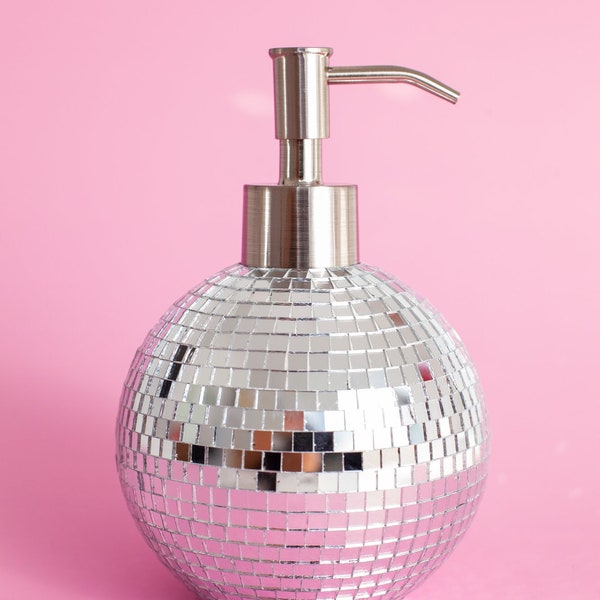 Disco soap pump, Funky Foam Pump, Disco Ball, Bathroom, Disco Ball Soap Dispenser, Retro Bubble Pump, Soap container, Soap holder, Soap pump