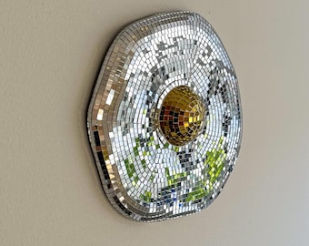 Disco Mirror Egg, Disco Egg, Egg Sculpture, Disco ball, Sculpture, Mosaic