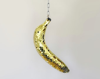 Hanging Disco Ball Banana, Disco Ball, Disco Balls, Disco Ball Fruit, Gold Disco Ball