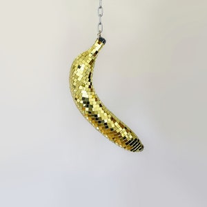 Hanging Disco Ball Banana, Disco Ball, Disco Balls, Disco Ball Fruit, Gold Disco Ball