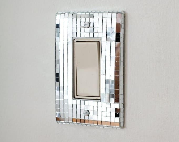 Disco Light Switch, Wall Plate, Disco Ball, Disco Decor, Light, Lamp, Switch, Kids Bedroom, Girly