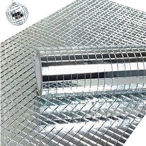 Self-Adhesive Roll Glass Mosaic, Silver Glass Mirror Mosaic, Mini Square Glass Mosaic, Mosaic Mirror Titles, Disco Ball