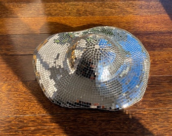 Melting disco ball, Melted disco ball, Silver melted disco ball, Mirrored Melted designs, Mirrors, Tiles