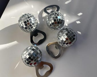Disco Bottle Opener, Opener, Beer Opener, Disco Ball, Mirror Design, Party, Wedding, Retro