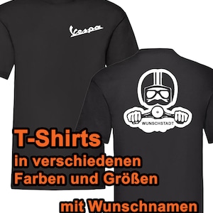 Men's T-shirt Vespa Scooter Men personalize desired text black shirt various colors