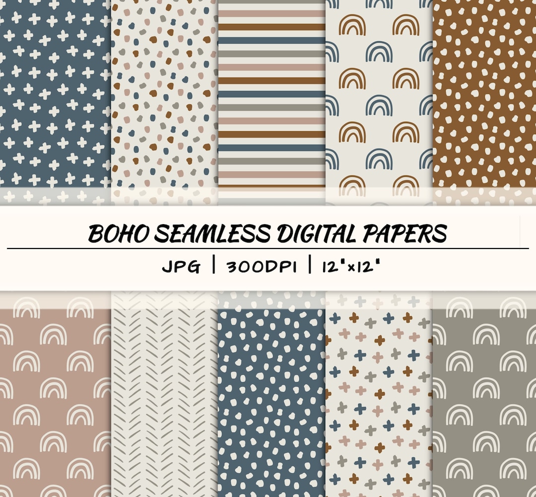 Boho Seamless Digital Paper Pattern, Boho Background, Printable Pattern ...