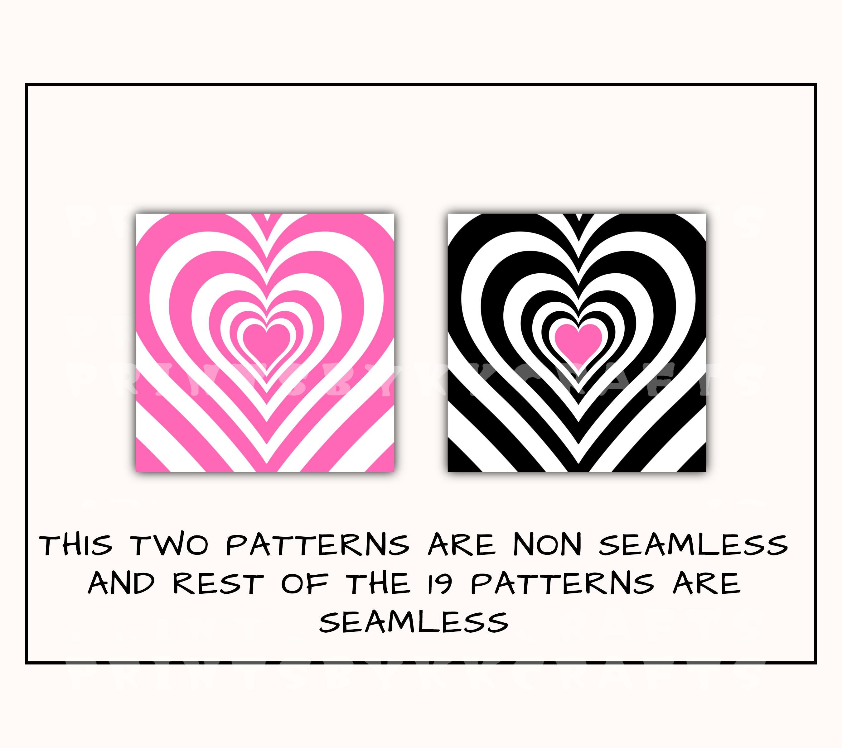 Hot Pink Valentines Digital Paper Pack, Seamless Heart Printable ...