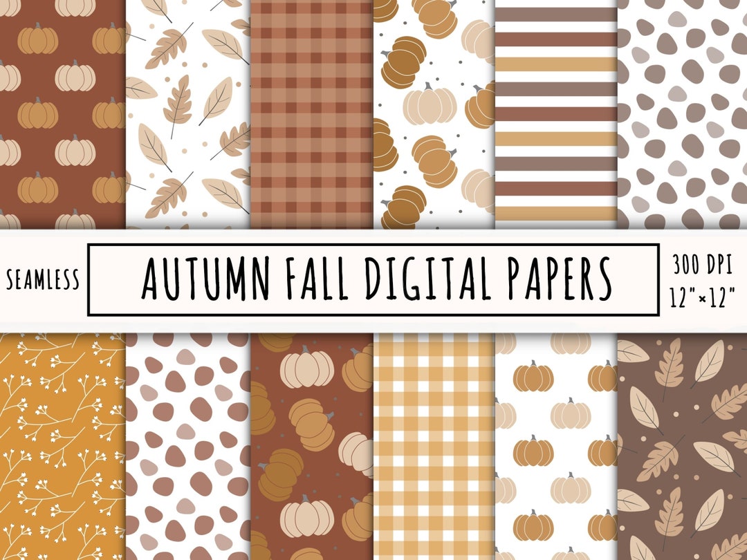 Autumn Fall Digital Paper Bundle, Seamless Repeat Pattern, Digital Download File, Abstract Pumpkin Scrapbook Paper, Boho Doodle Leaf Print - Etsy autumn-fall-digital-paper-bundle-seamless-repeat-pattern-digital-download-file-abstract-pumpkin-scrapbook-paper-boho-doodle-leaf-print-etsy