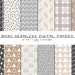 NEUTRAL SEAMLESS Digital Paper Pack, Repeatable Patterns, BOHO ...