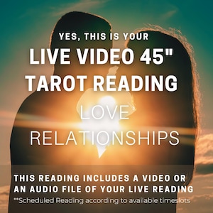 Live Tarot Online Lezing 45 Minuten Intuïtieve Tarot Kaartlezing Liefde Relaties Video of Audiobestand