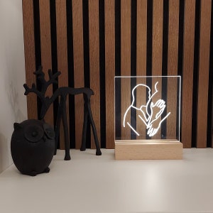 Wunsch Licht, Lampe, Dekolicht, personalisierbare / beschreibbare Lampe, Geschenkidee, Nachttischlampe