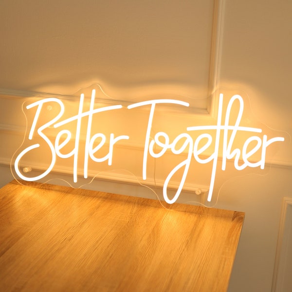 Better together Neon Sign 80cm | LED Schriftzug | Leuchtschrift | Neonschild | Hochzeit