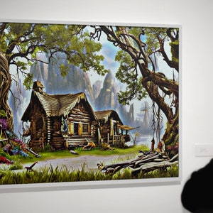 Fantasy Art, Fantasy Forest Print, Magic Landscape Art, Forest Wall Art, Enchanted Forest, Dark Fantasy Wall Art, Home Decor, Wall Art