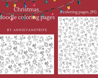 Christmas, Printable coloring pages, Doodles, Coloring, Doodling coloring page, For kids