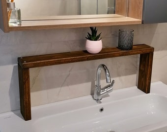 Au-dessus du lavabo, étagère de salle de bain, rangement de salle de bain, organisateur de salle de bain minimaliste, étagère de ferme, rustique, décoration de salle de bain, étagère de cuisine