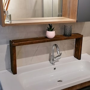 Over the Sink Shelf Bathroom Shelf Bathroom Storage Minimalist Bathroom Organizer Farmhouse Shelf Rustic Bathroom Decor Kitchen Shelf Etsy UK