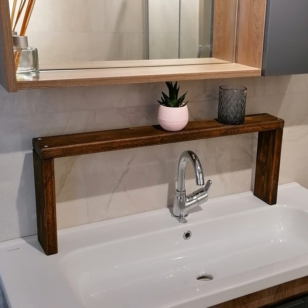 Au-dessus du lavabo, étagère de salle de bain, rangement de salle de bain, organisateur de salle de bain minimaliste, étagère de ferme, rustique, décoration de salle de bain, étagère de cuisine