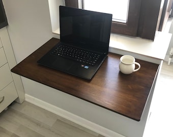 Folding Working Desk, Murphy Desk, Foldable Computer Laptop Desk, Space Saver Foldable Table, Home Office Study Desk, Dorm Room Desk Decor