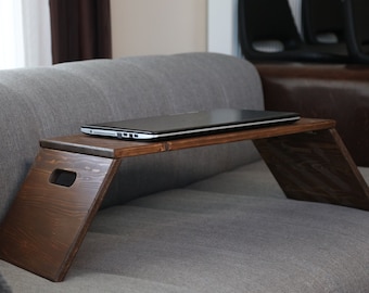 Laptop Stand for couch, Fold Away Bed Tray, Portable Foldable Lap Desk,  laptop stand with riser, Multifunctional Stand, Work From Home Gift