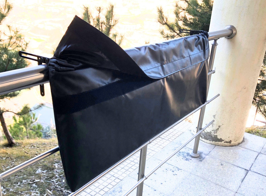 Balcony Bar Table Winter Cover, Patio Furniture Weather Protector, Garden Deck Railing Desk Table Outdoor Raincover Sleeve, Sun Snow Covered