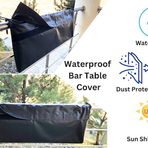 We perfectly combine Balcony Bar Table with Space Saver Railing Pub Table for Home Outdoors Patio! Here is Wooden Apartment Deck Table Outdoor Hosting Furniture!