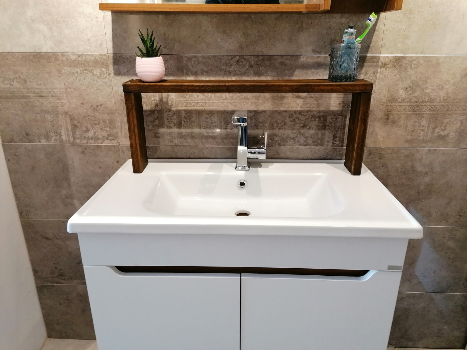 Over the Sink Shelf Bathroom Shelf Bathroom Etsy