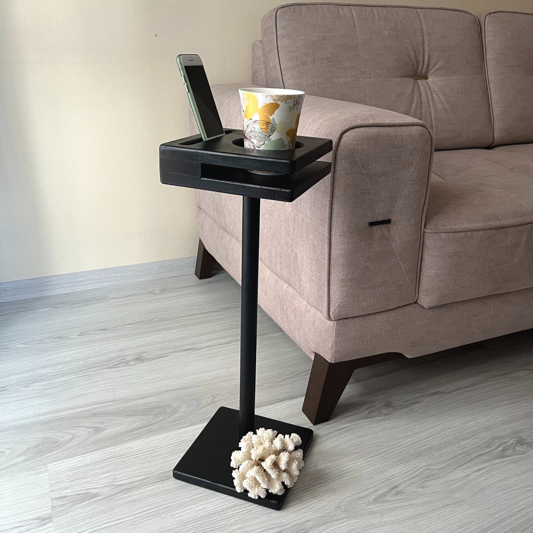 Wooden Cocktail Table Minimalist Sofa Side Table Handmade Nightstand Coffee End Table Bedroom Side Table Small Drink Table Furniture Etsy