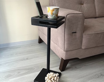 Hölzerner Cocktailtisch, minimalistischer Sofa-Beistelltisch, handgefertigter Nachttisch, Kaffeetisch, Schlafzimmer-Beistelltisch, kleine Trinktischmöbel