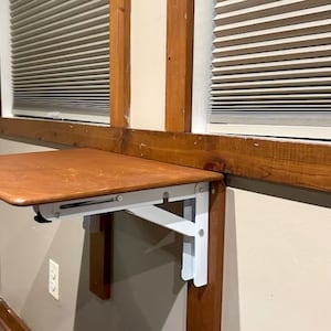 Wall Mounted Space Saving Murphy Desk Computer Table for Small Spaces - Handmade Wooden Foldable Murphy Desk