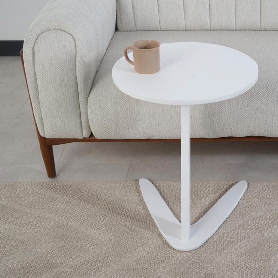White c shaped table discount