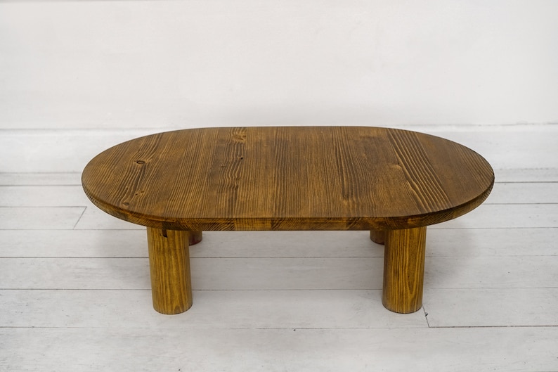 We combine Oval Low Coffee Table Walnut Wood with Mid Century Modern Coffee Table. Here is Unique Center Table as a Livingroom Furniture! This Wooden Large Coffee Table will be absolutely fantastic large coffee table.