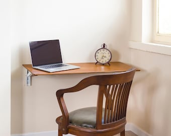 Folding Working Murphy Desk, Foldable Computer Laptop Desks, Home Office Dorm Room Desk Tables