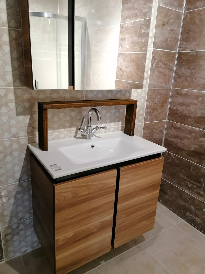 Over the Sink Shelf Bathroom Shelf Bathroom Etsy