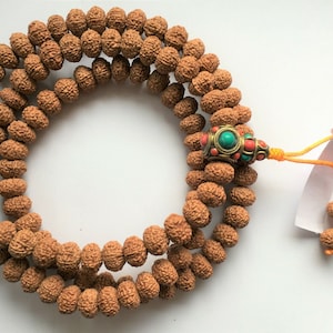 10 Face Mukhi Rudraksha Prayer Mala Beads|Indonesian 11mm Natural Beads| For mental peace & confidence