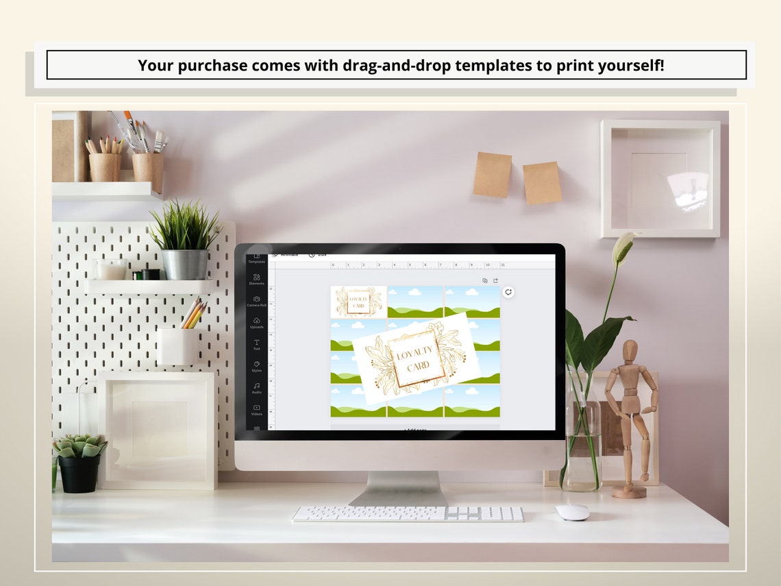 Loyalty Card Template White Gold Unique Business Flyer - Etsy