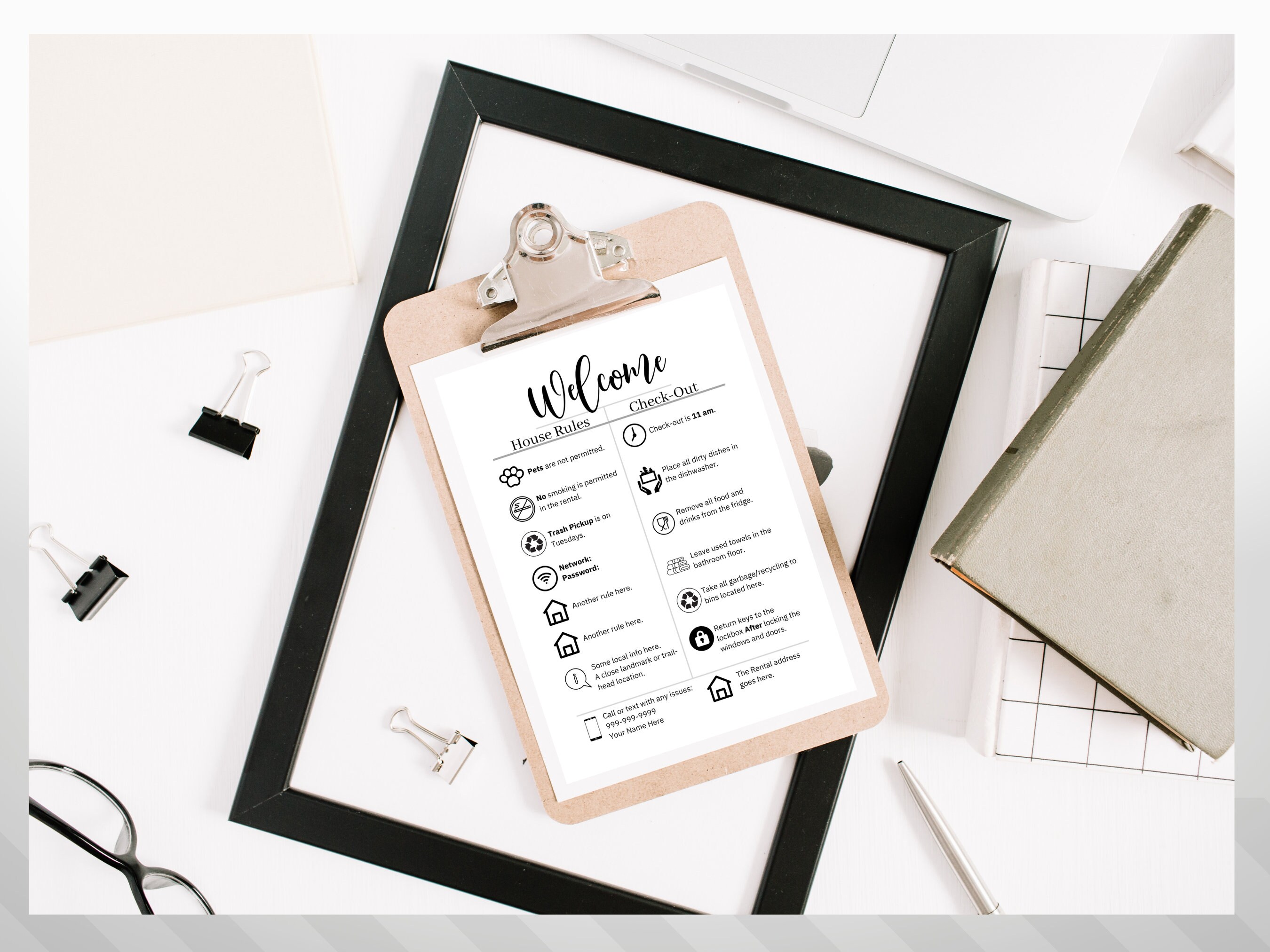 Airbnb Welcome Sign Airbnb Template Vacation Rental Etsy