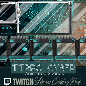 ttrpg overlays, cyber y2k overlay, stream overlay, twitch overlay, webcam panels scenes dnd pathfinder nerdy gifts for him, obs, streamlabs