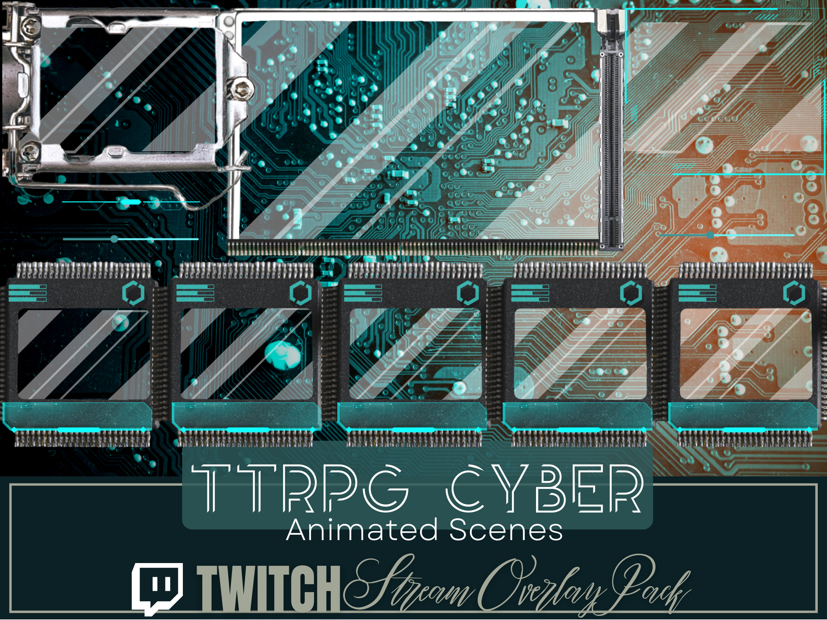 Ttrpg Overlays, Cyber Y2k Overlay, Stream Overlay, Twitch