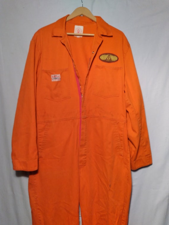 Vintage Orange Coveralls Canadian Safety Garment Fire Etsy