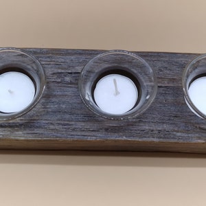 Cedar Three Tea Light Candle Holder C519 - Etsy