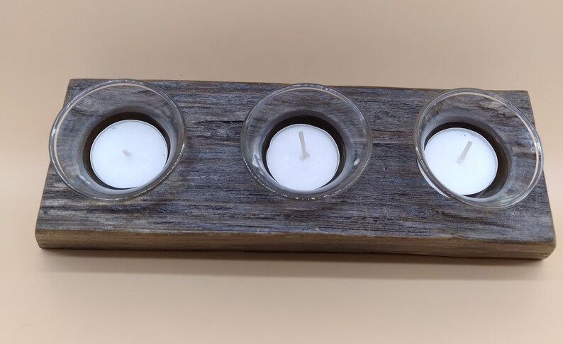 Cedar Three Tea Light Candle Holder C519 - Etsy