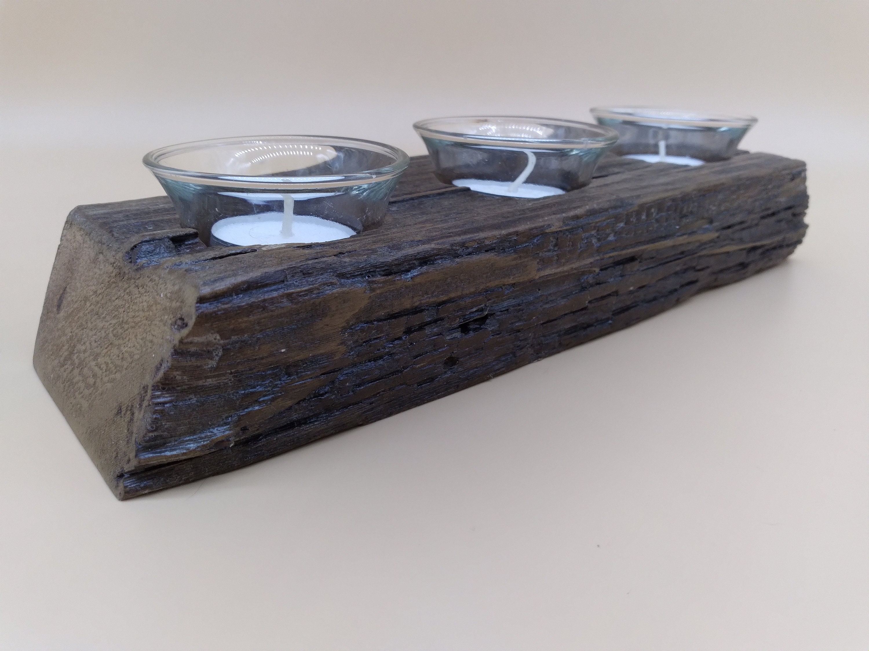 Cedar Three Tea Light Candle Holder C519 - Etsy