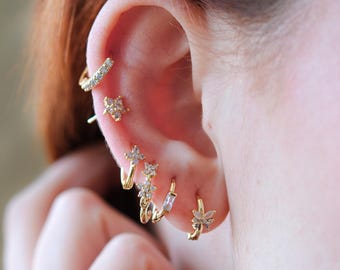 【TATIANA】Lustre Bloom Cushion Hoop Earring EC3187〜ピアス MUSINSA公式 | TATIANA (Silver 925) Rust Bloom Cushion Hoop