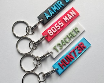 Porte Clé Plaque Immatriculation Personnalisé - 1 Ligne