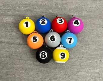 Pool Ball Keychains