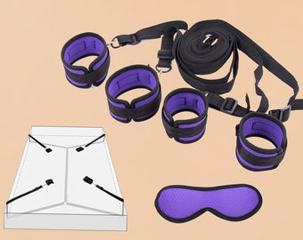 Ensemble de contraintes de bondage sous le matelas et le lit, avec menottes et chevilles, kit de jouets pour adultes